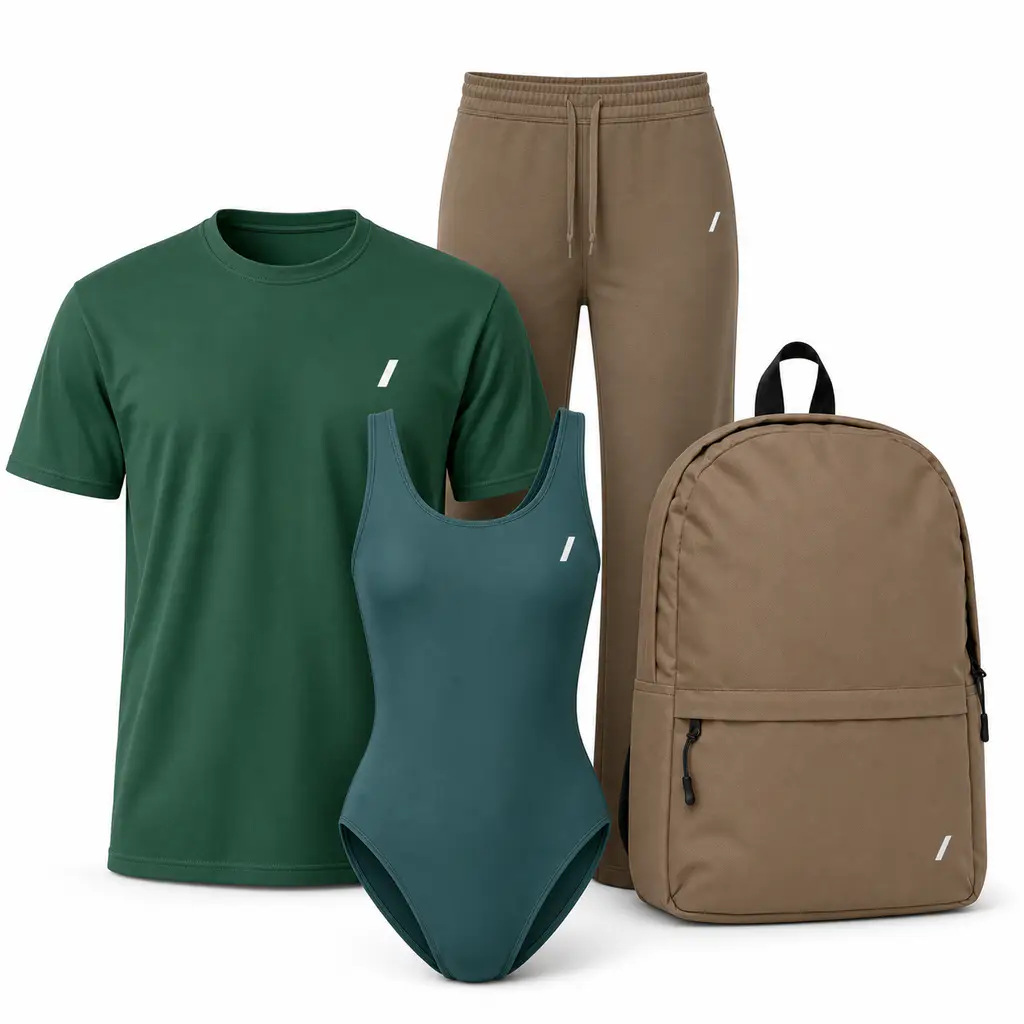 Edge-to-edge sublimation shirts and accessories showing full-surface POD printing