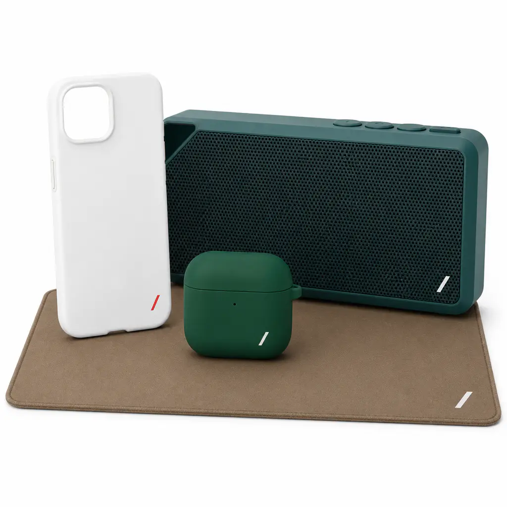 Phone cases, mouse pads, and desk mats arranged for POD category comparison