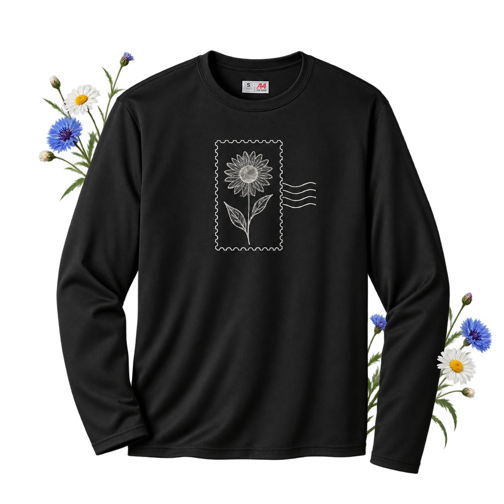 A4 N3165 Cooling Performance Long Sleeve Crew — men's adult tee in 100% polyester interlock with a 4 oz fabric weight