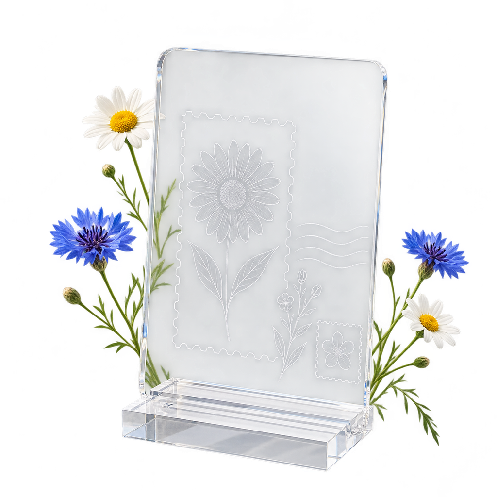 Acrylic Standee made from acrylic in an upright display format