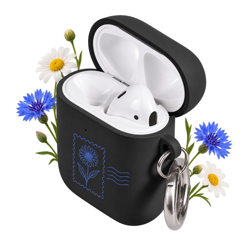 AirPods charging-case cover with separate lid and body areas for custom artwork