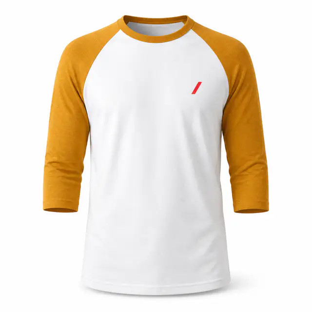 American Apparel 2003CVC Unisex Raglan T-Shirt — cotton-poly tee with three-quarter sleeves