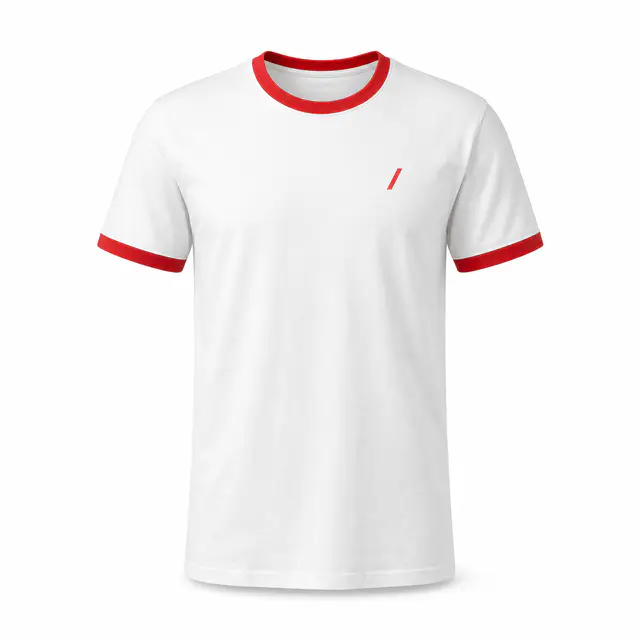 AS Colour 5053 Staple Ringer Tee — 160 GSM ring-spun cotton, contrasting neck and sleeve trim