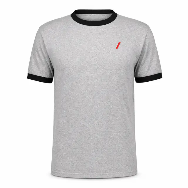 Augusta Sportswear 710 Ringer Tee — 4.8 oz 50/50 cotton-poly jersey knit, crew neck, DTG and screen print compatible