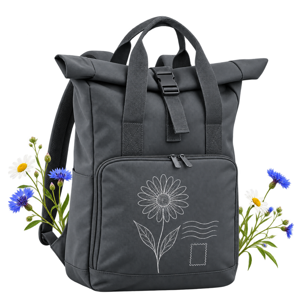 BagBase BG118 Twin Handle Roll-Top Backpack — 14 L capacity, twin webbing carry handles