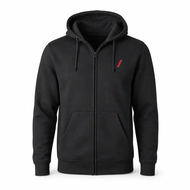 Bayside 900 Unisex USA-Made Full-Zip Hooded Sweatshirt — 9.5 oz 80/20 cotton-polyester fleece