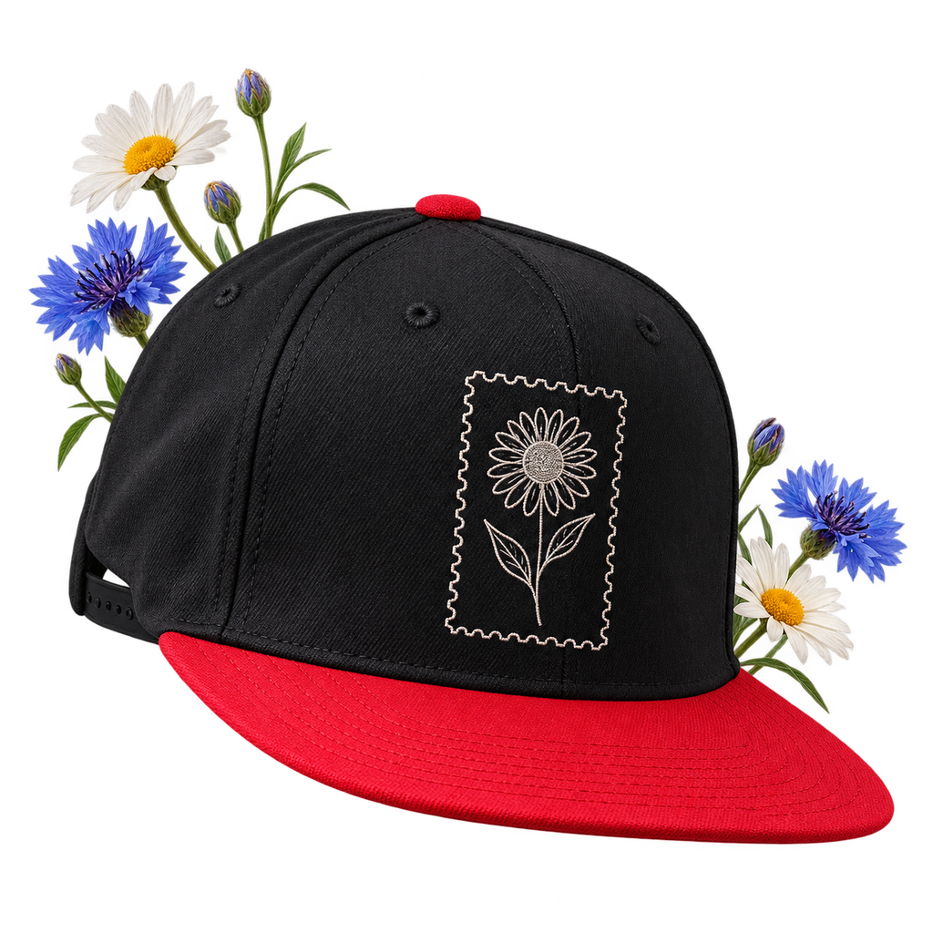 Beechfield B615 Youth Size Snapback — five-panel cotton twill cap with a flat brim