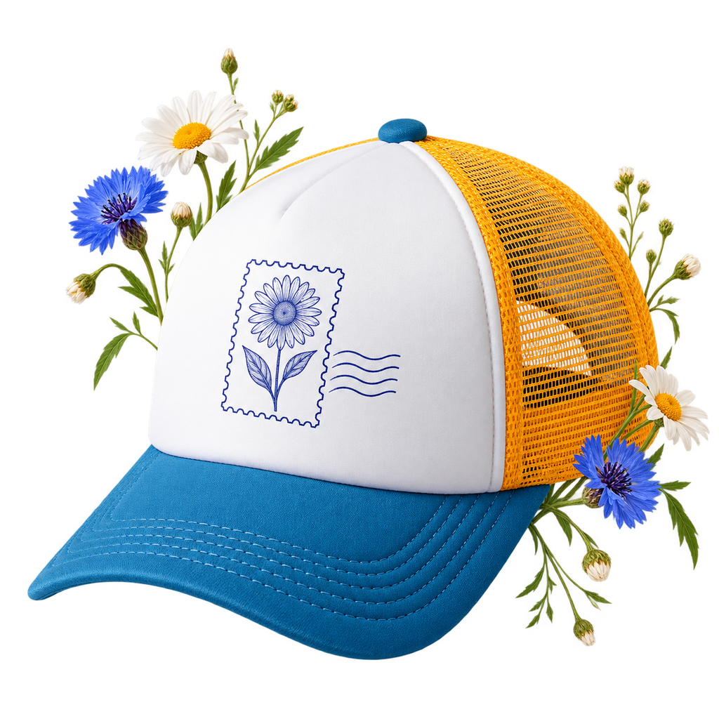 Beechfield B639 Retro 5 Panel Trucker — polyester front, mesh rear panels and snapback closure