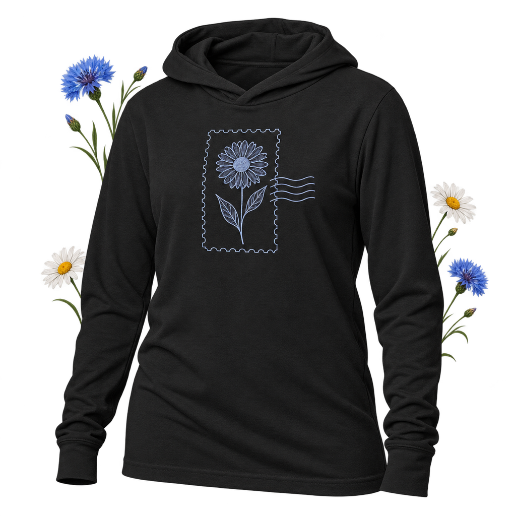Bella+Canvas 3512 Unisex Jersey Long Sleeve Hoodie with crossover V neckline, cuffs and side-seamed construction
