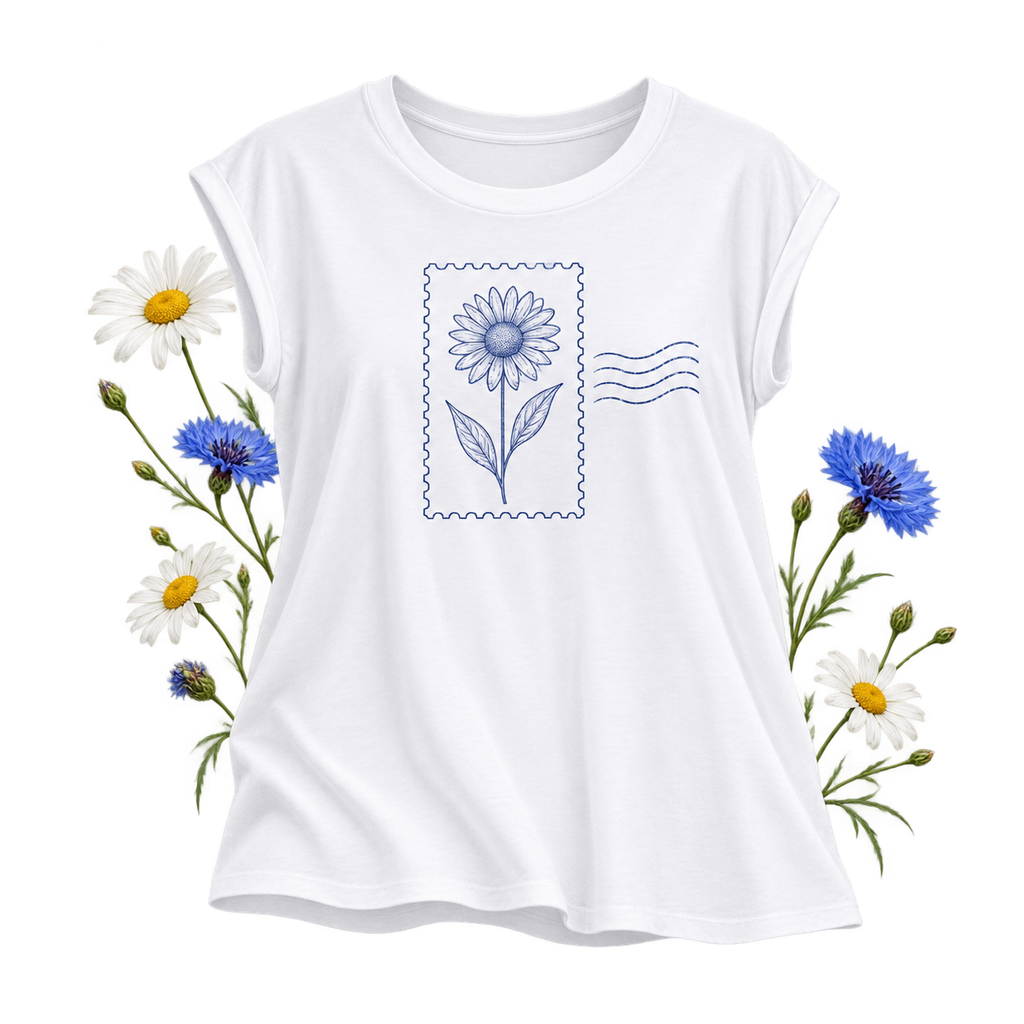 Bella+Canvas 8804 Women's Flowy Muscle Tee with Rolled Cuff — relaxed fit and side-seamed body