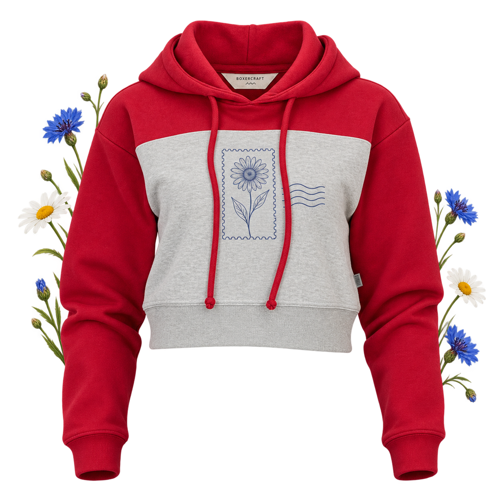 Boxercraft BW5404 Women's Cropped Fleece Hoodie — cropped body and hooded neckline