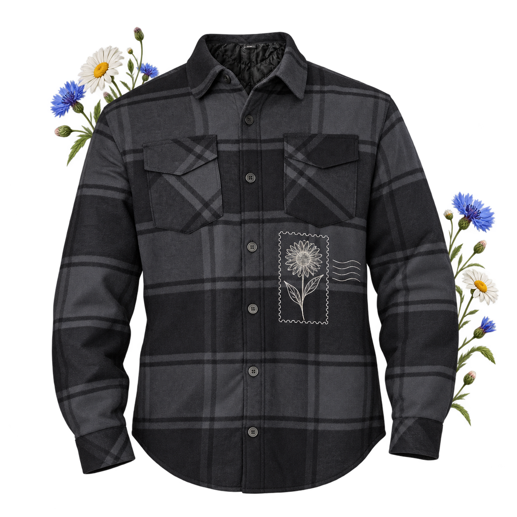 Burnside B8610 Ironwood Quilted Flannel Jacket with a cotton-polyester flannel shell and quilted lining