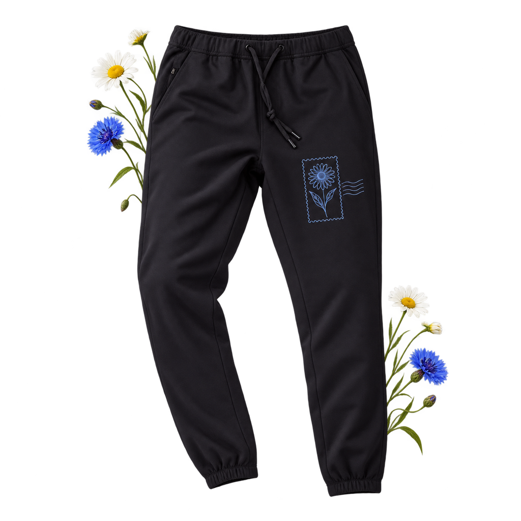 Burnside B8888 Jogger Pant — 93% polyester and 7% spandex, with an elastic waistband and hidden zipper pocket