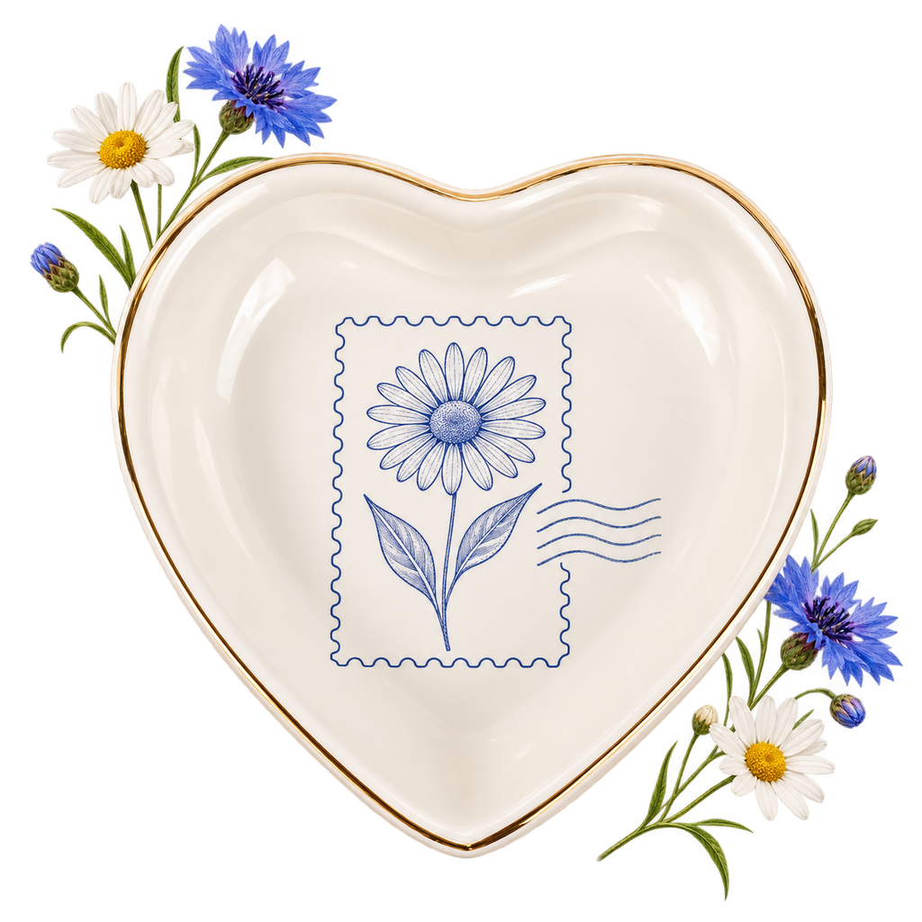 Ceramic Trinket Tray with a glossy finish on the ceramic surface