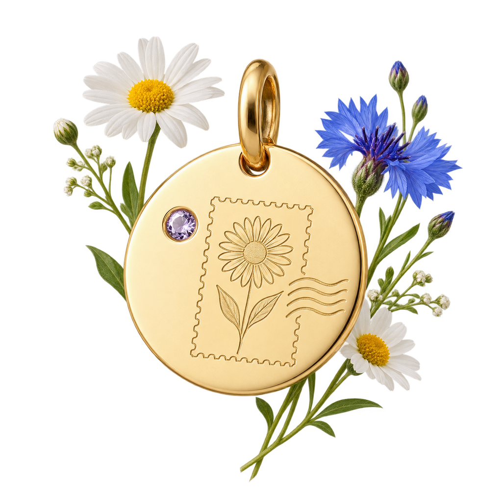 Birthstone Circle Charm, jewellery with a small decorative focal piece