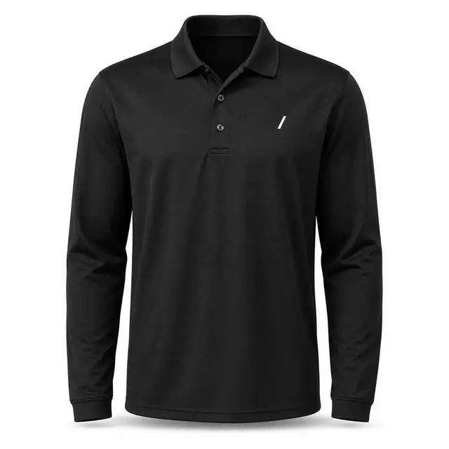 Clique MQK00079 Men's Ice Pique Long Sleeve Polo