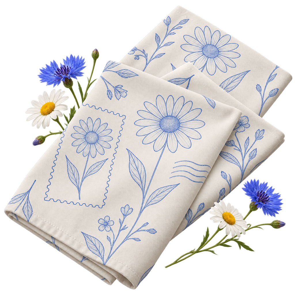 Cloth Napkin, a napkin used as part of a table setting