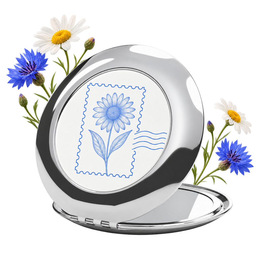 Compact Travel Mirror, a mirror held within a separate case