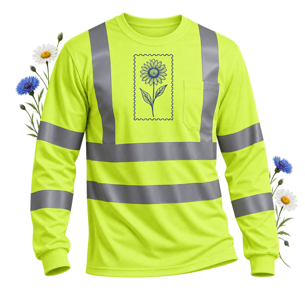 CornerStone CS409 ANSI 107 Class 3 Long Sleeve Snag-Resistant Reflective T-Shirt — crew neck and reflective tape