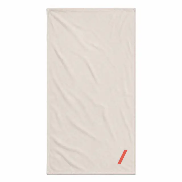 Print-on-demand cotton beach towel — cotton terry with sublimation print, natural fiber feel