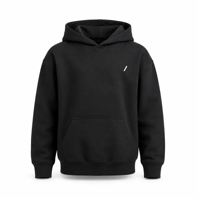 Print-on-demand kids cotton-poly pullover hoodie - cotton-polyester material type, regular fit, hooded neckline, long sleeves