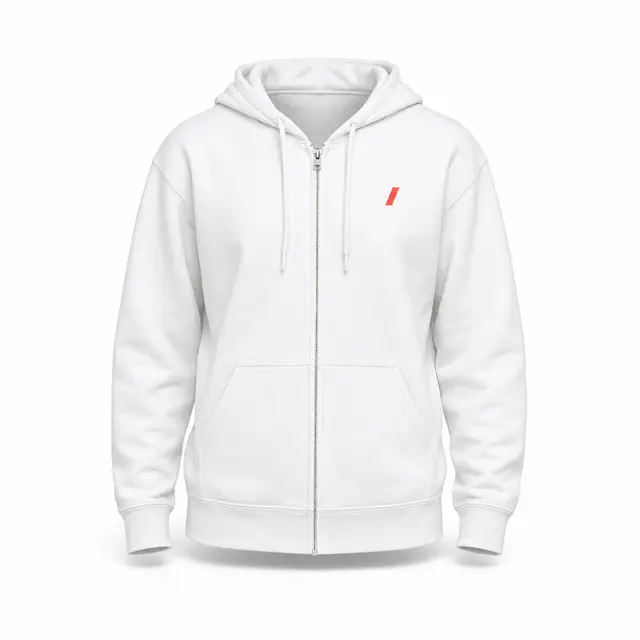 Print-on-demand cotton-poly zip hoodie - cotton-polyester material type, hooded neckline, long sleeves, reinforced construction