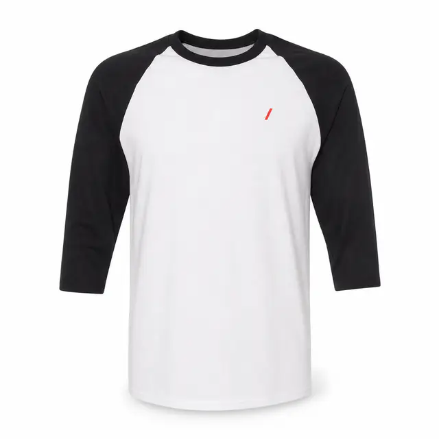 Print-on-demand cotton raglan 3/4 sleeve t-shirt - 100% cotton material type, classic fit, crew neckline