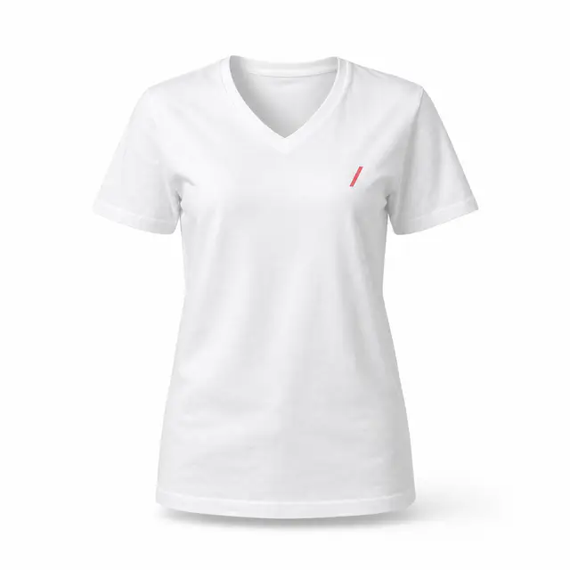 Print-on-demand cotton v-neck t-shirt - 100% cotton material type, v-neckline, short sleeves