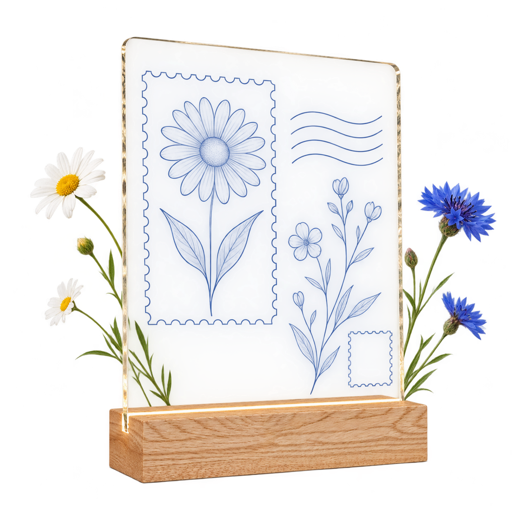 Custom Shape Night Light, a decorative light with a designed outer surface