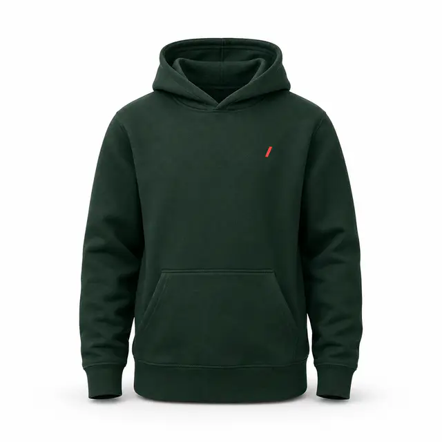 District DT6100Y Youth V.I.T. Fleece Hoodie — 8.3 oz ring-spun cotton-poly fleece, youth sizing, side-seamed