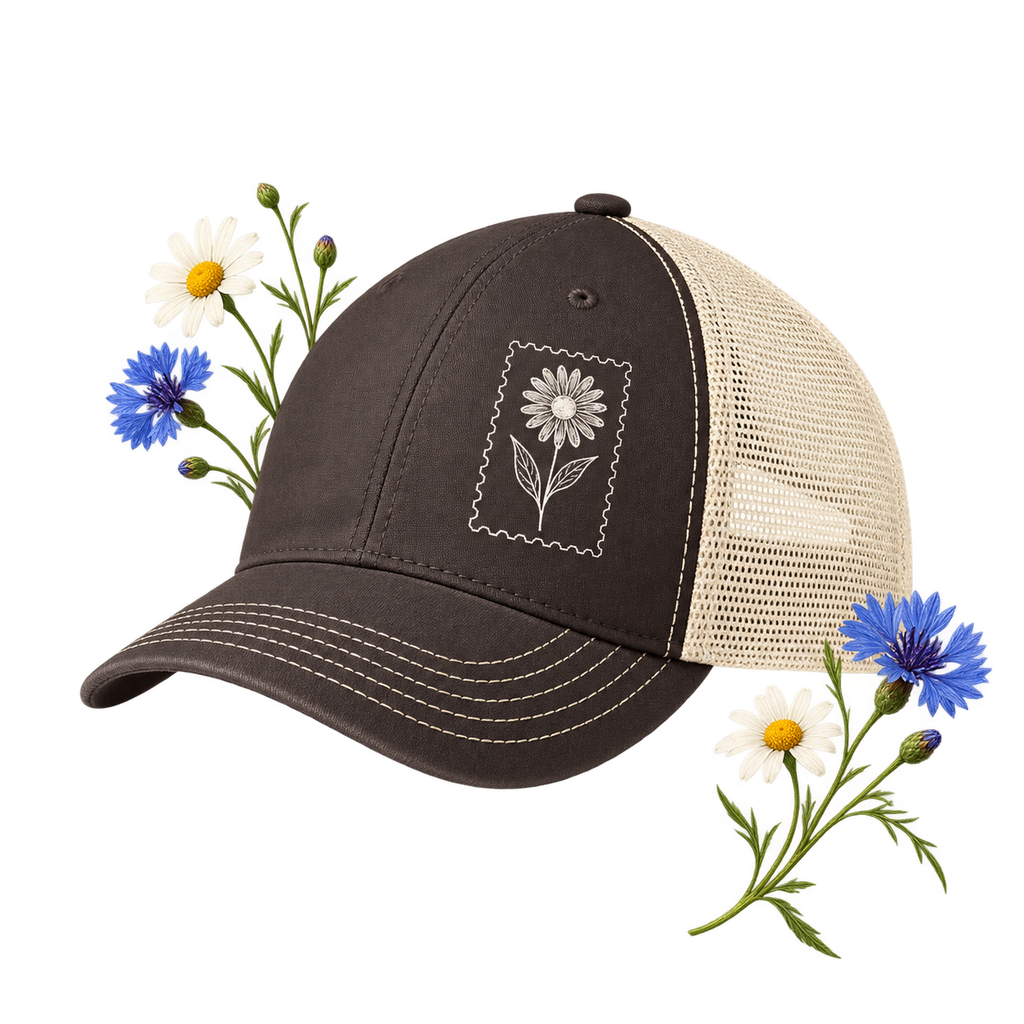 District DT630 Super Soft Mesh Back Cap with cotton twill front and polyester mesh back panels