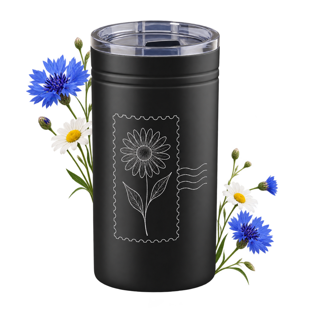 Dual-Use Tumbler and Insulator 11oz in double-wall stainless steel with an included lid