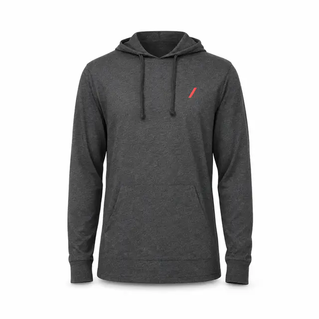 Econscious EC1085 Eco Blend Long-Sleeve Hooded Tee - 4.25 oz 60% organic cotton/40% recycled polyester, classic fit, side seamed construction