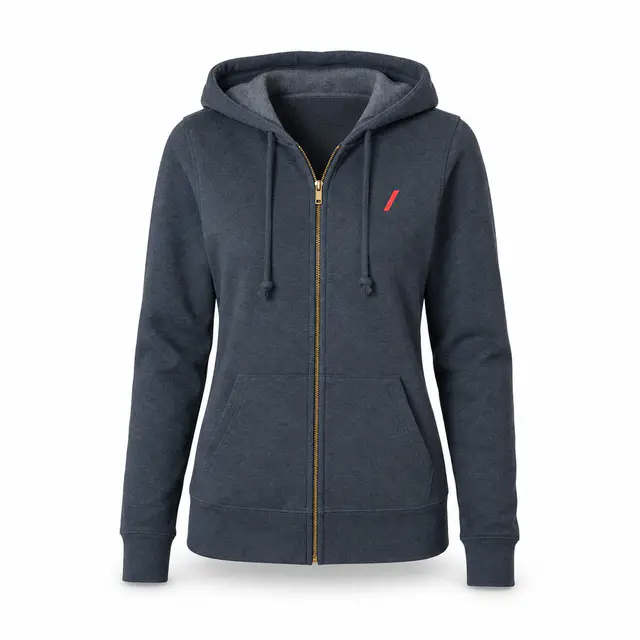 Econscious EC4580 Organic Women's Heathered Zip Hoodie - 7 oz 55% organic cotton/45% recycled polyester, classic fit, side seamed construction