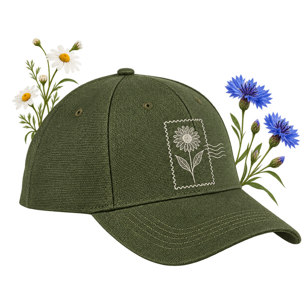 Econscious EC7090 Structured Hemp Baseball Hat — six-panel structured crown, curved brim and snapback closure