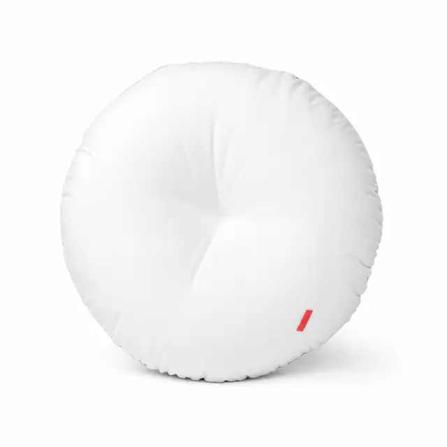 Print-on-demand floor pillow — large tufted polyester with all-over custom print, insert included
