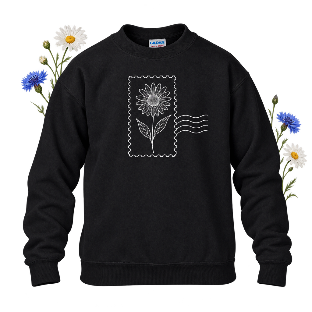 Gildan 18000B Youth Heavy Blend Crewneck — 8.0 oz 50/50 cotton-poly, youth sizing