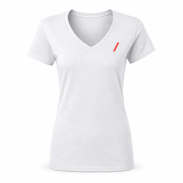 Gildan 5V00L Ladies' V-Neck Tee — 5.3 oz open-end cotton, slim fit, v-neckline