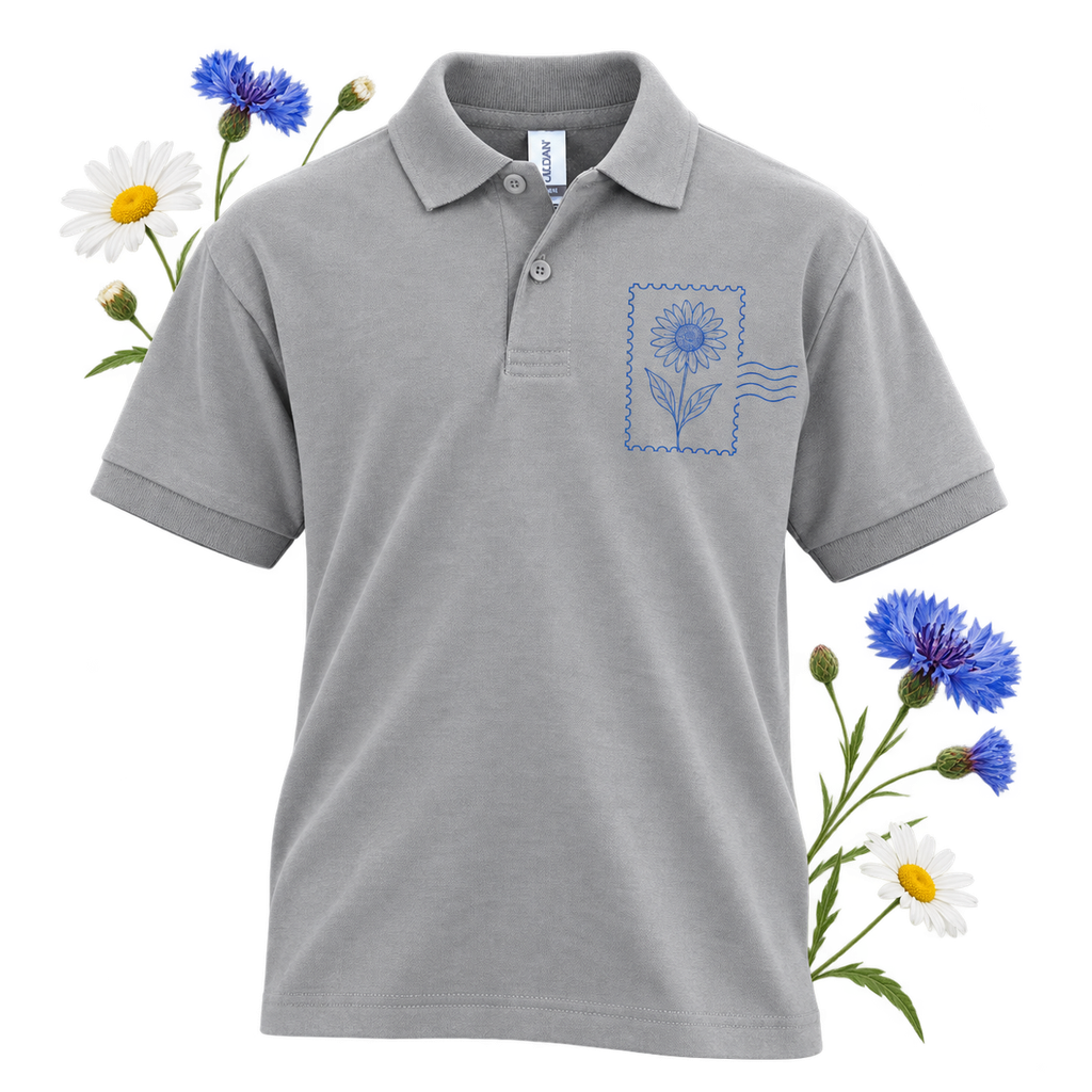 Gildan 8800B with short sleeves and a polo collar, showing its polo format