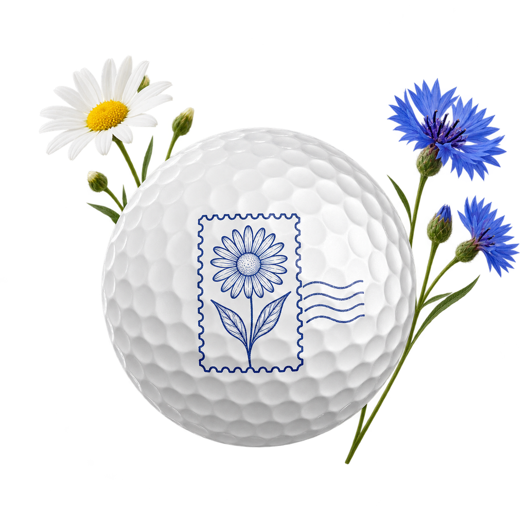 Golf Ball, a ball with a small curved surface, ready for a custom design