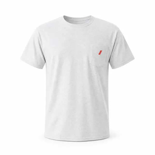 Hanes 5290P Essential-T Pocket T-Shirt — 5.2 oz cotton pocket tee