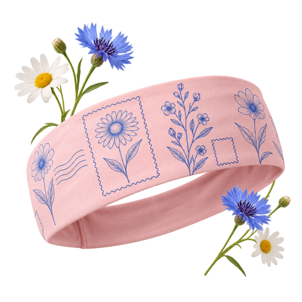 Headband, a fabric band worn around the head, ready for a custom design