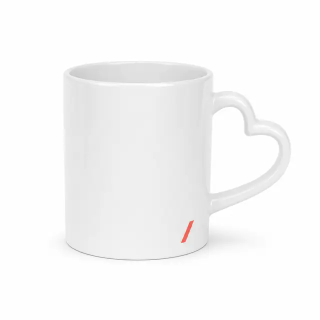 Heart-Shaped Ceramic Mug 11oz