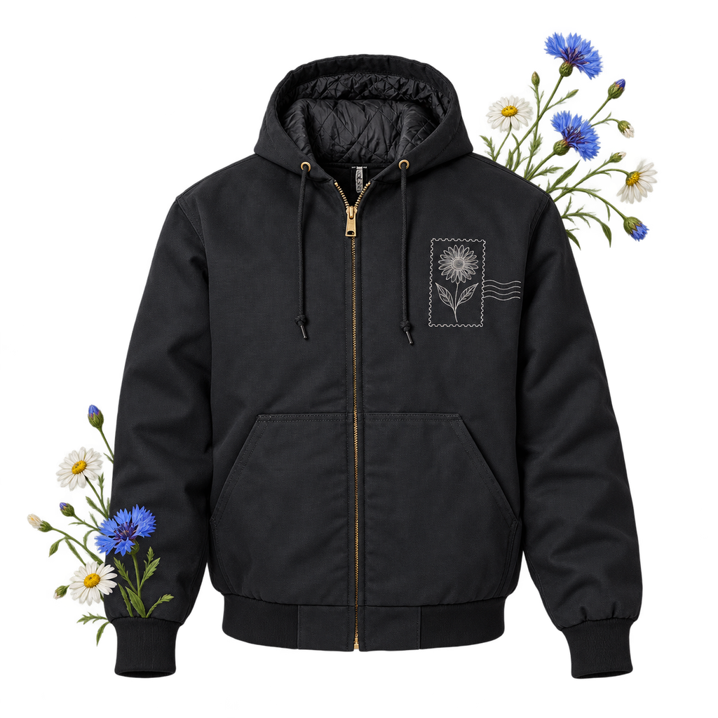 Independent Trading Co. EXP550Z men's insulated canvas workwear jacket — 360 gsm cotton canvas shell and three-panel hood