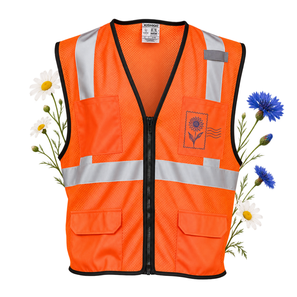 Kishigo 1191-1192 Unisex Economy Mesh 6-Pocket Vest with a 100% polyester mesh body