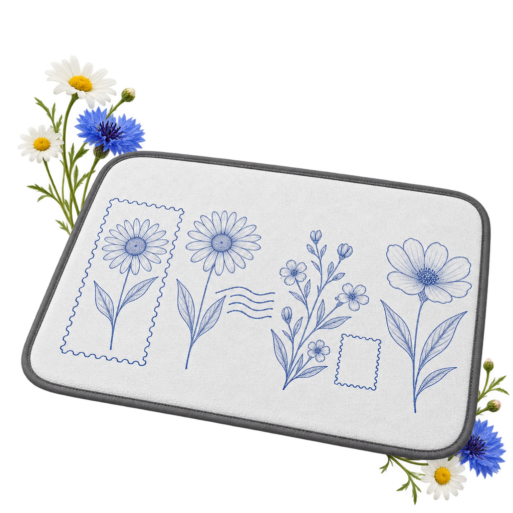 Microfiber Kitchen Dish Mat, a mat laid across a surface