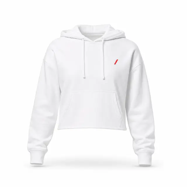 Lane Seven LS12000 Women's Crop Hoodie — 7.0 oz ring-spun 85/15 cotton-polyester fleece, side-seamed