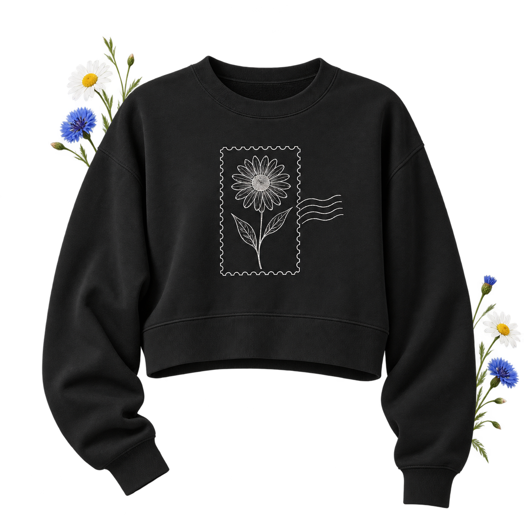 Lane Seven LS88004 Women's Relaxed Crop Crewneck with dropped shoulders and long sleeves