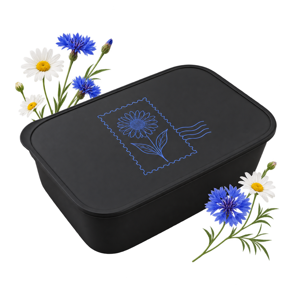 Leed's 1022-19 PLA Bento Box with Band and Utensils, a container for packing a meal