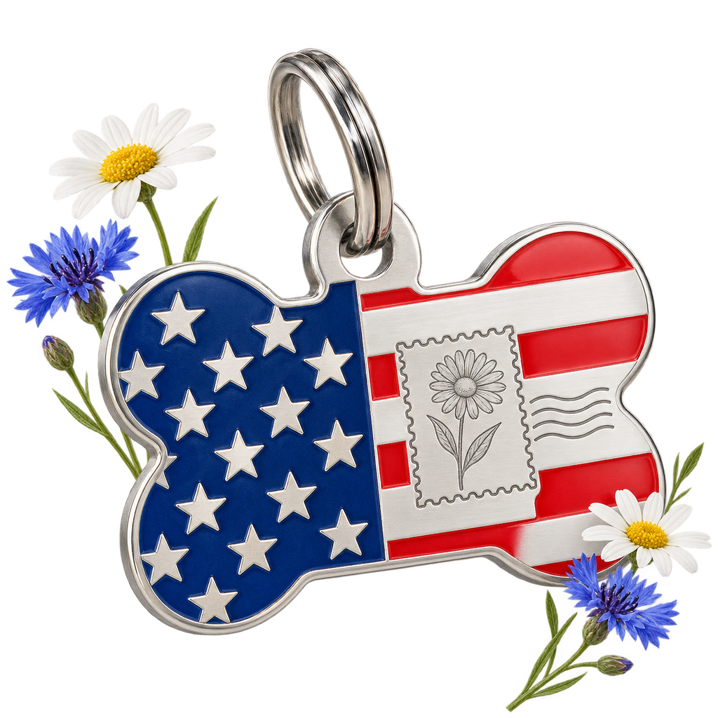 Metal Pet Tag, a small identification tag, ready for a custom design